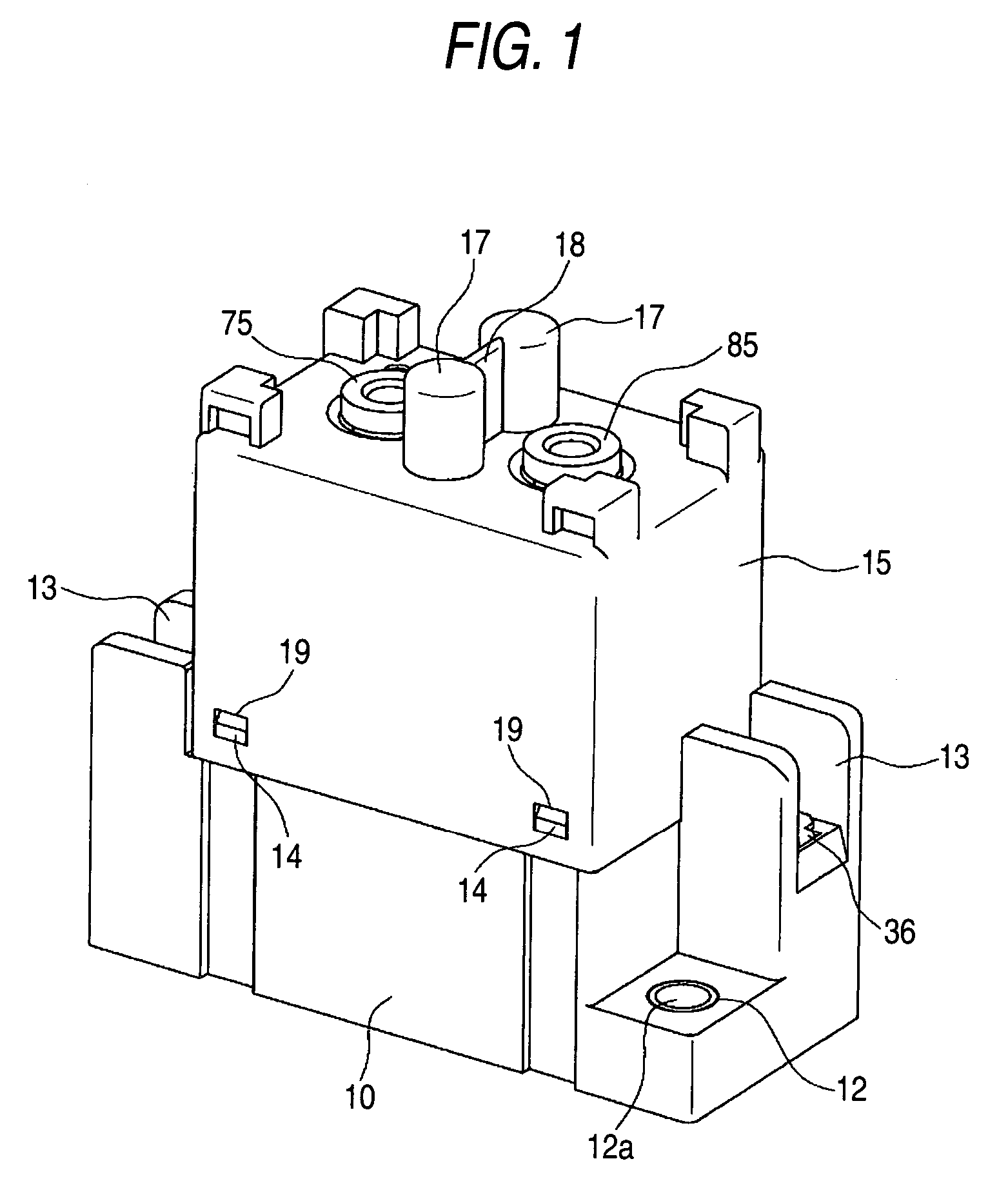 Supporting structure of fixed contact terminals