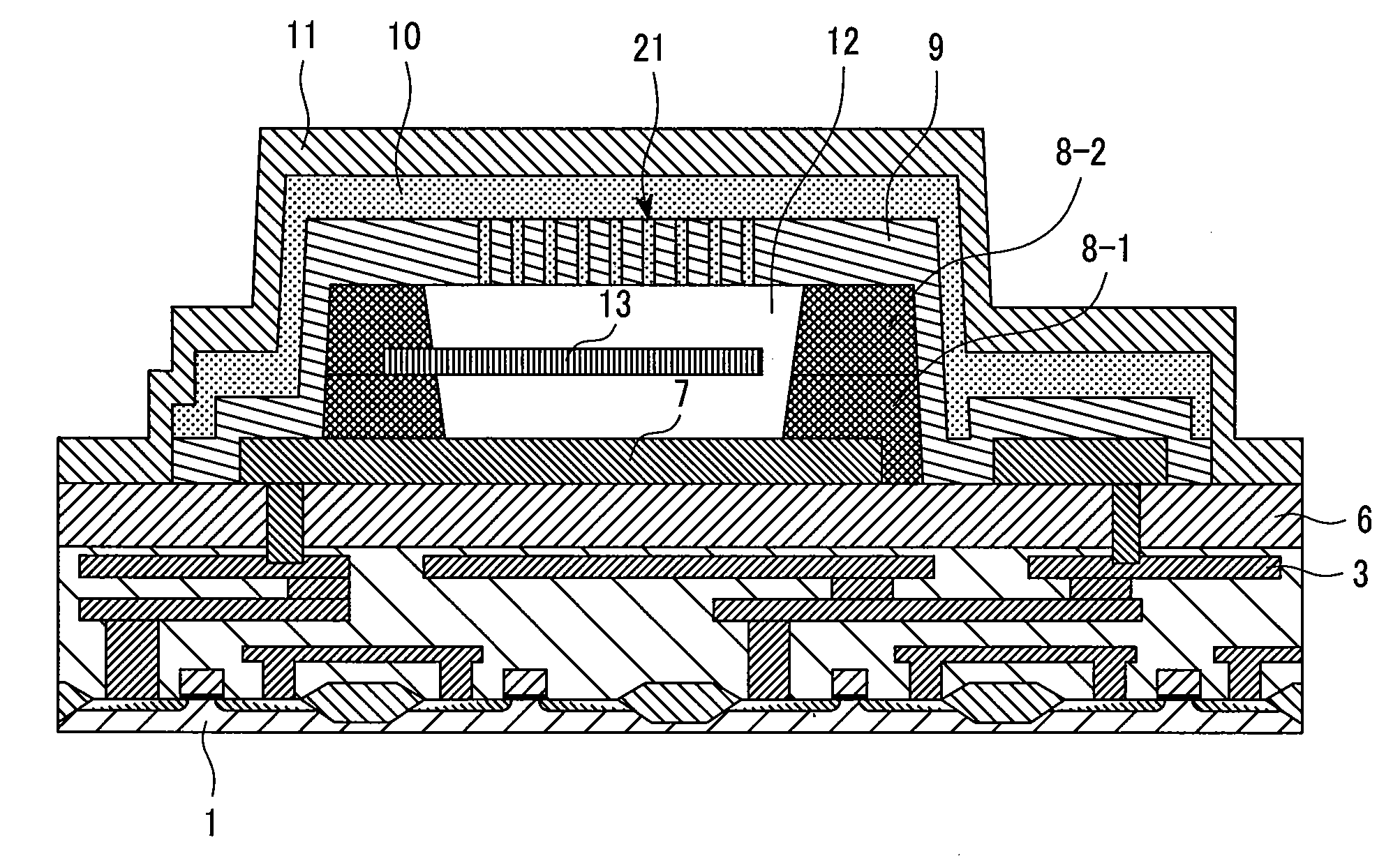 Semiconductor device carrying micro electro mechanical system