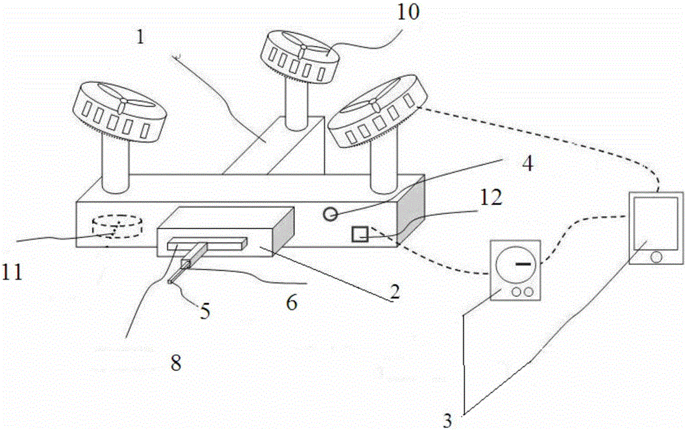 Unmanned aerial vehicle automatic airbrushing device