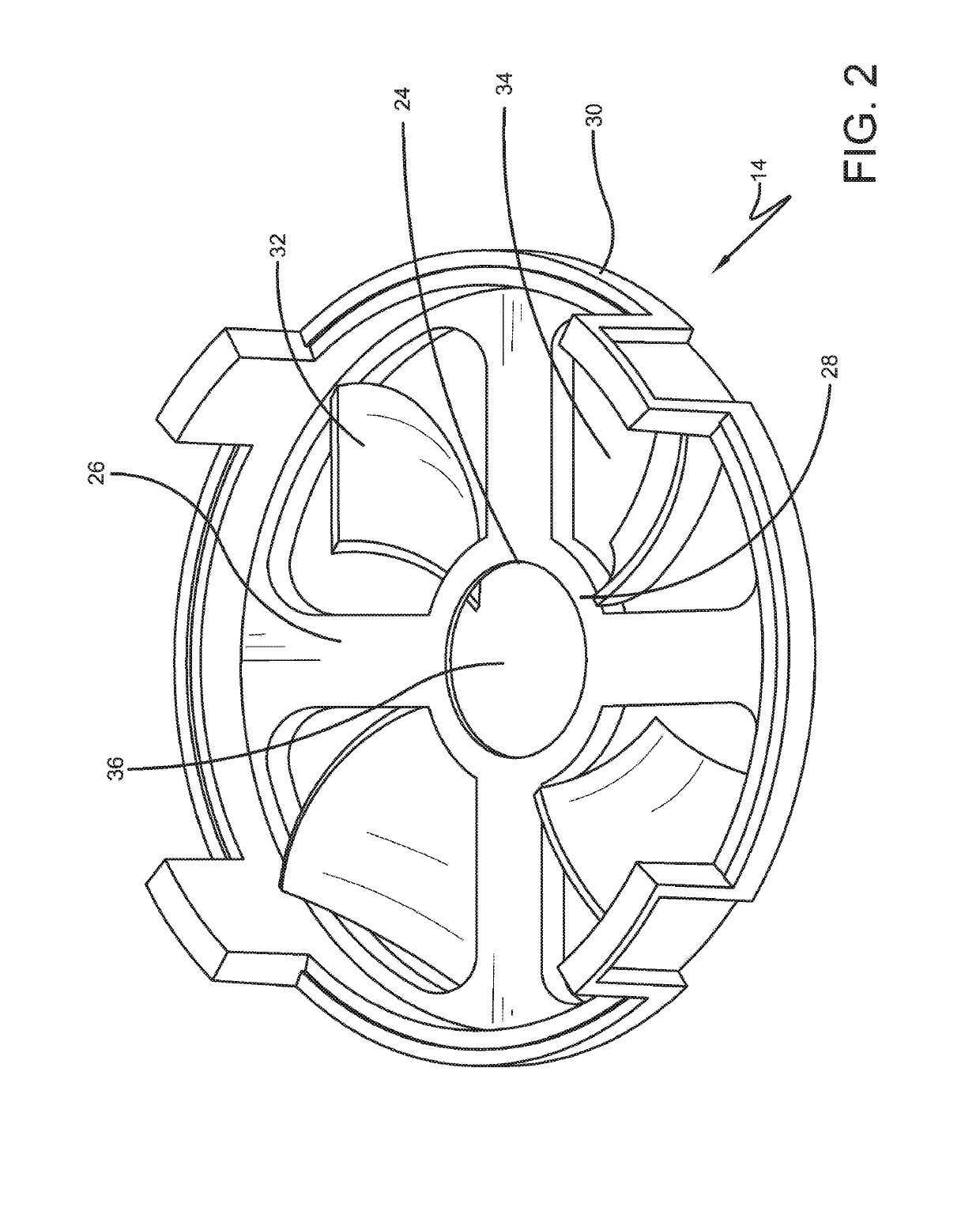 Brushless direct current motor with integrated fan