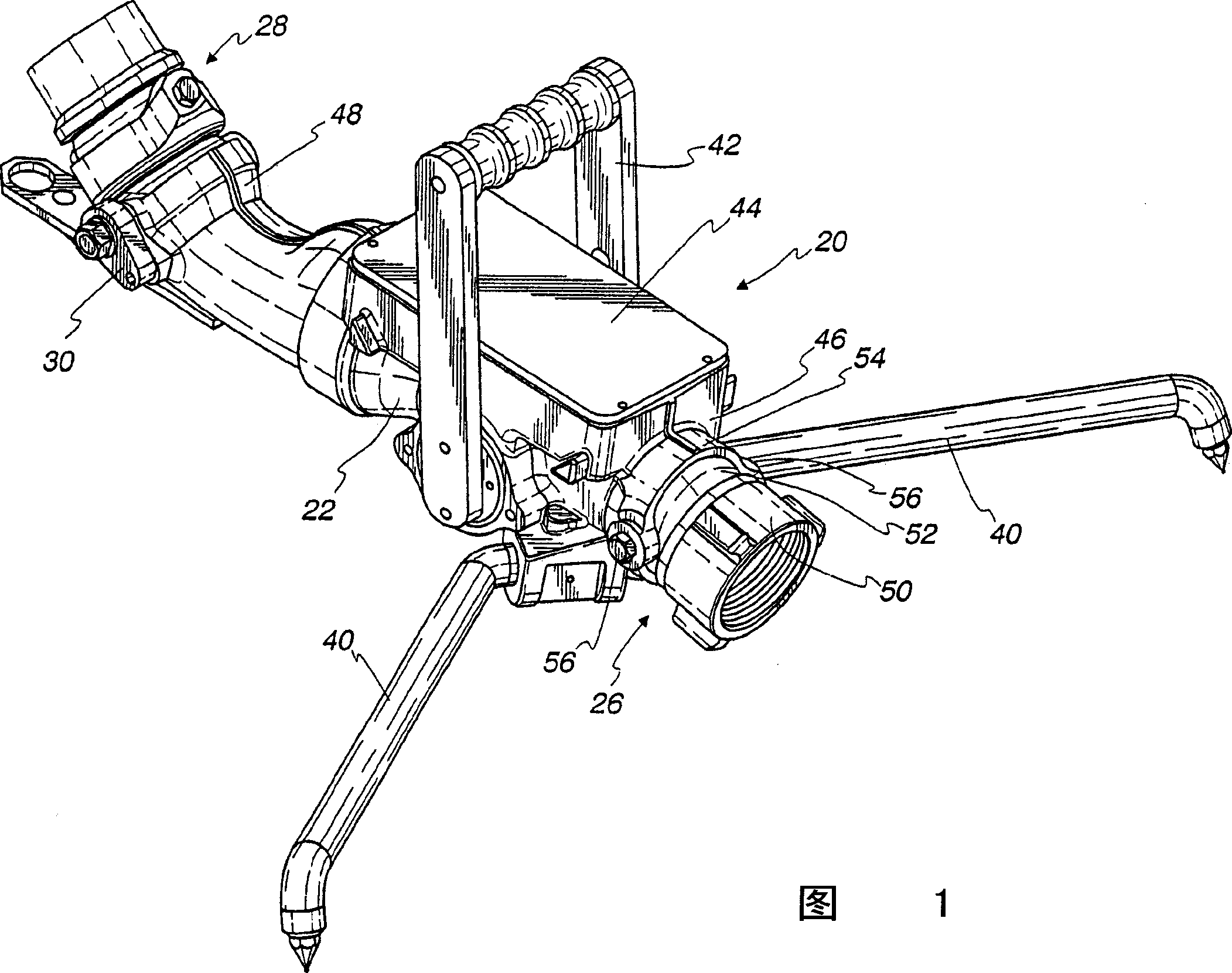 Pivoting fluid conduit joint and one-way brake