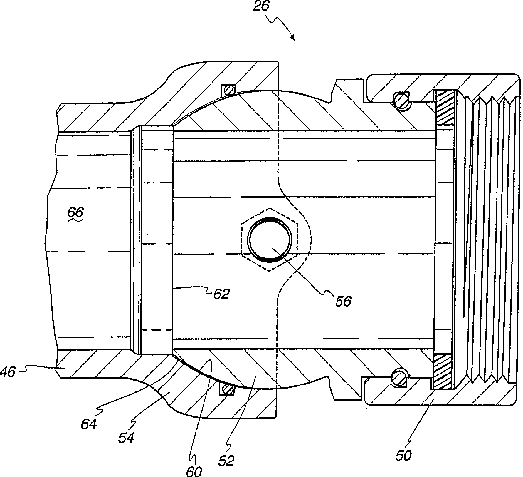 Pivoting fluid conduit joint and one-way brake