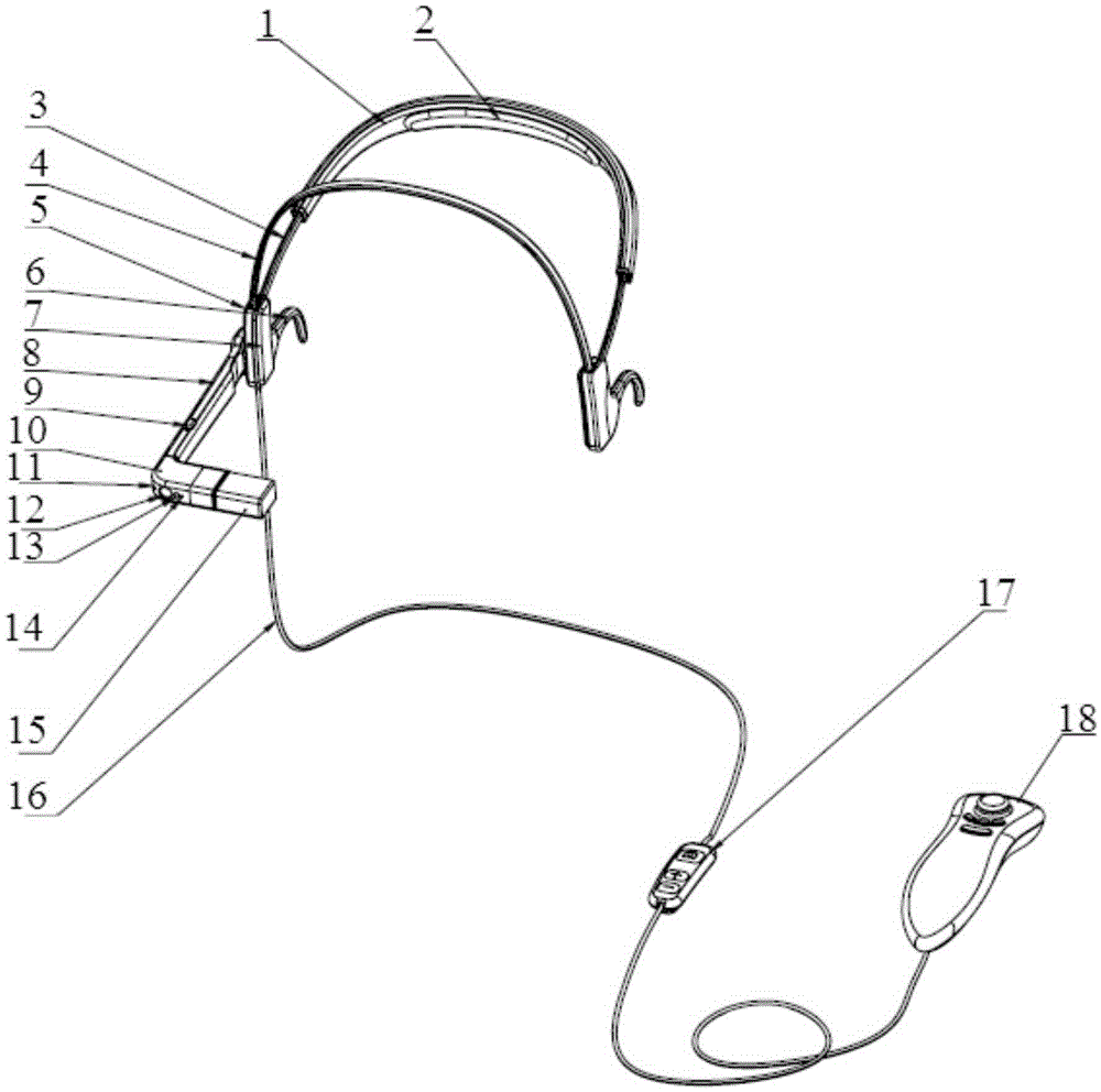 Separated type wearable intelligent visual enhancement device