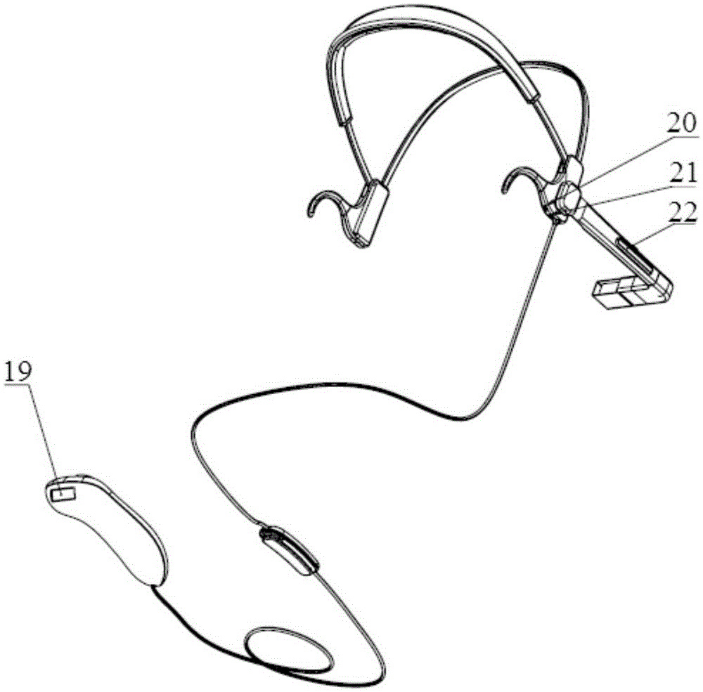 Separated type wearable intelligent visual enhancement device