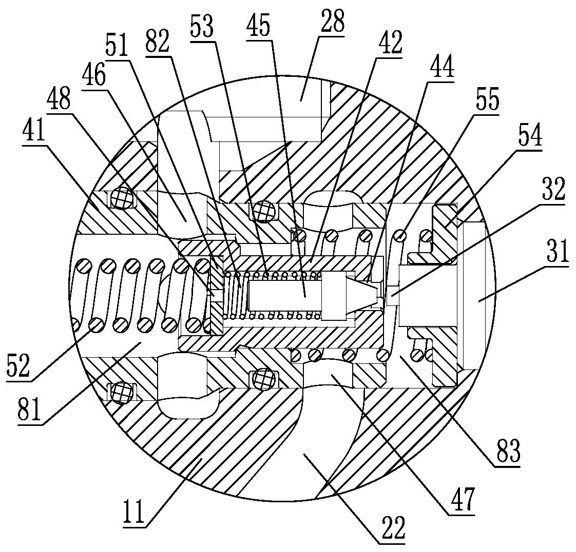 Multi-way reversing valve based on integral threaded cartridge pilot hydraulic lock