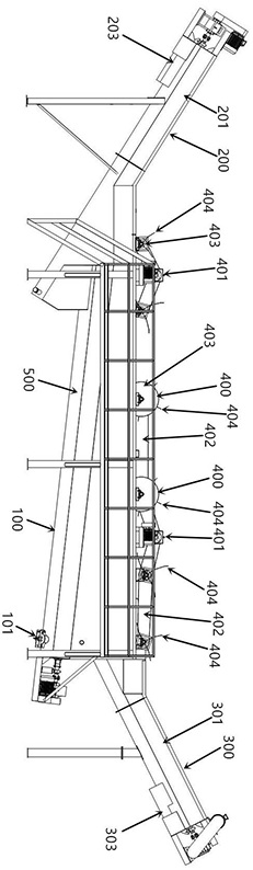 Waste material cleaning and screening device