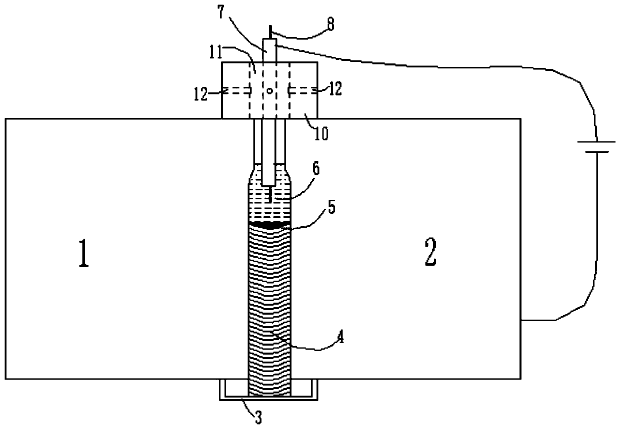 A melting nozzle electroslag welding method and its arc extinguishing device