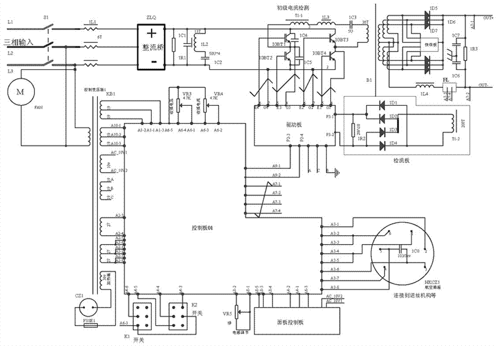 A structure of igbt inverter welding machine with two welding function modules