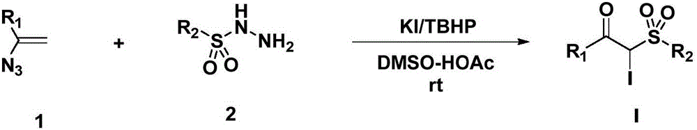 Preparation method for alpha-iodo-beta-arylketo-substituted sulfone compounds