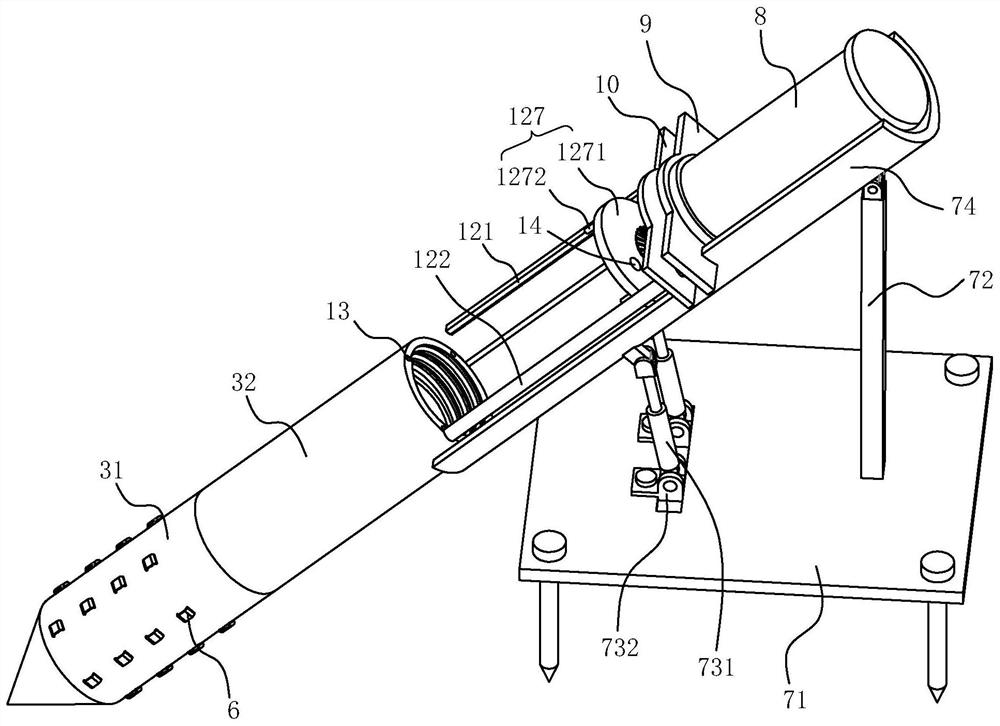 A construction method for foundation pit support of solidified diagonal braced piles at the bottom of piles using static pressure implantation method