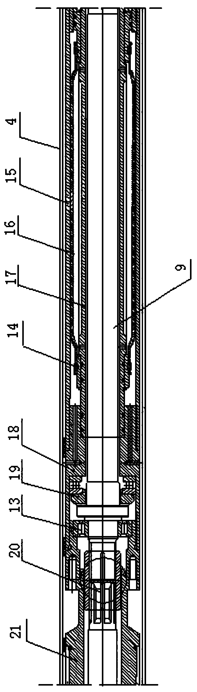 Transmission protection device of screw injection pump in the same well injection-production unit