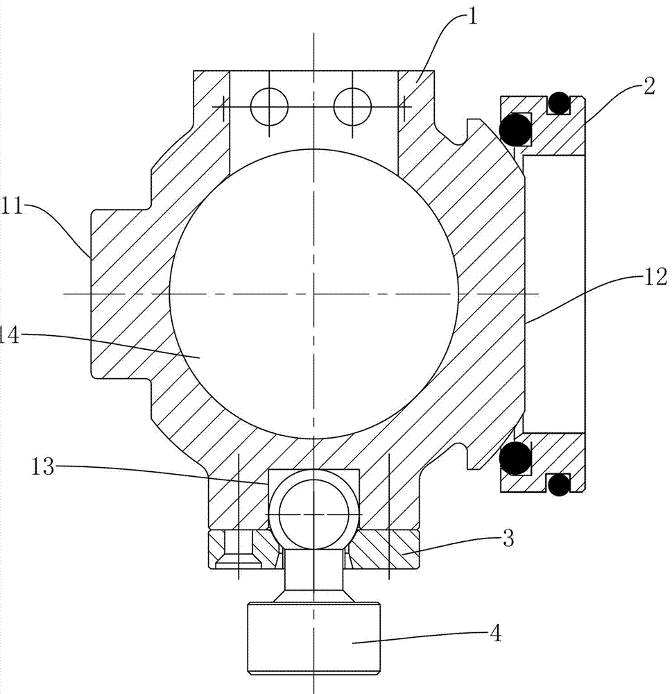 Valve core rotating device of control ball valve