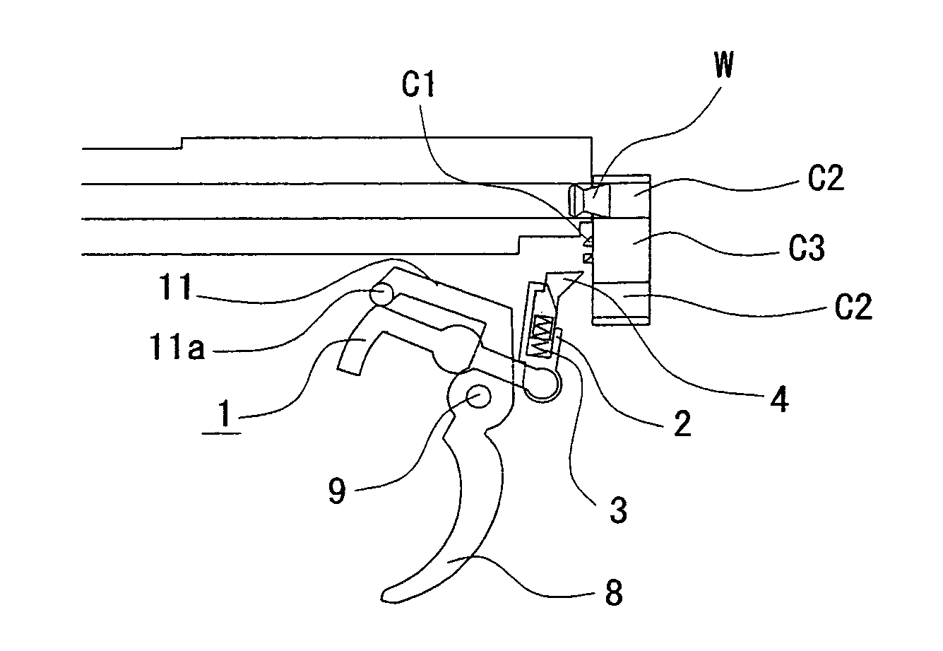 Rotary clip rotation for air gun