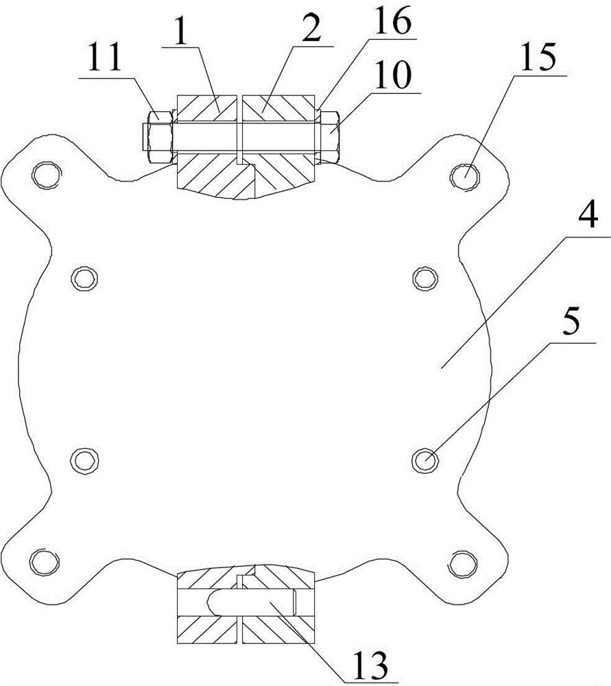 Technological opening-closing bomb mould for explosive loading of warhead