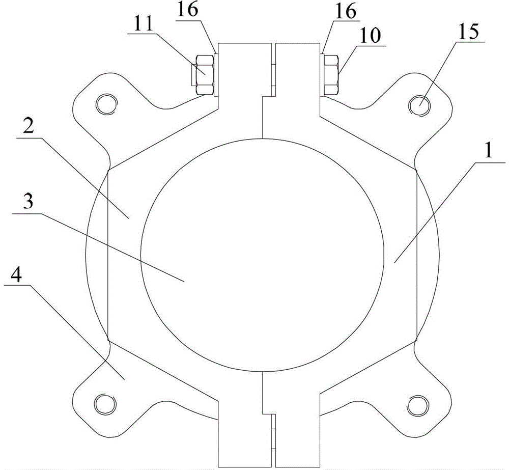 Technological opening-closing bomb mould for explosive loading of warhead