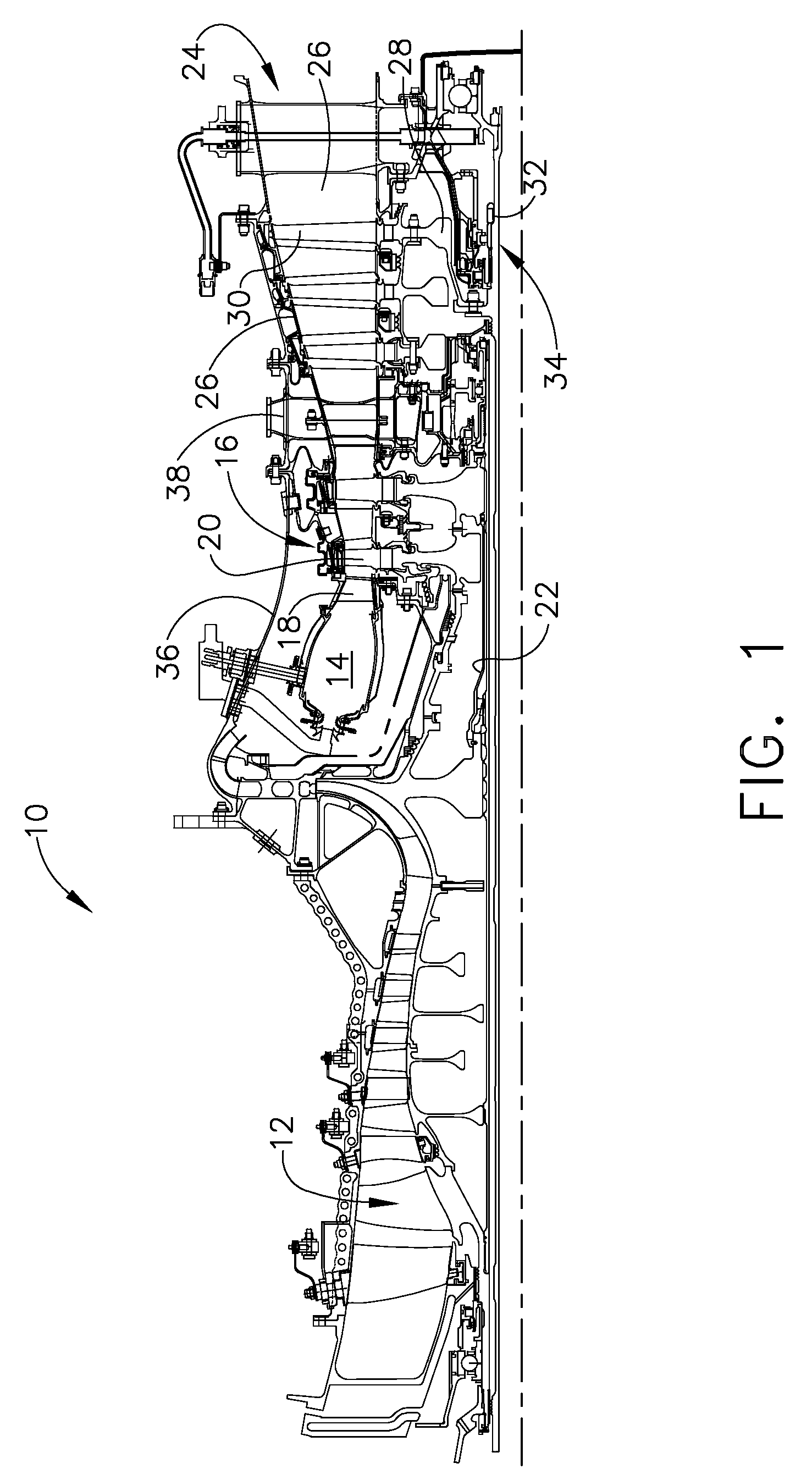 Integrated service tube and impingement baffle for a gas turbine engine