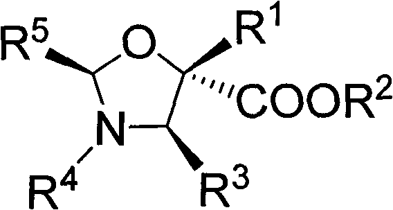Method for synthesizing polyarylation substituted oxazolidine