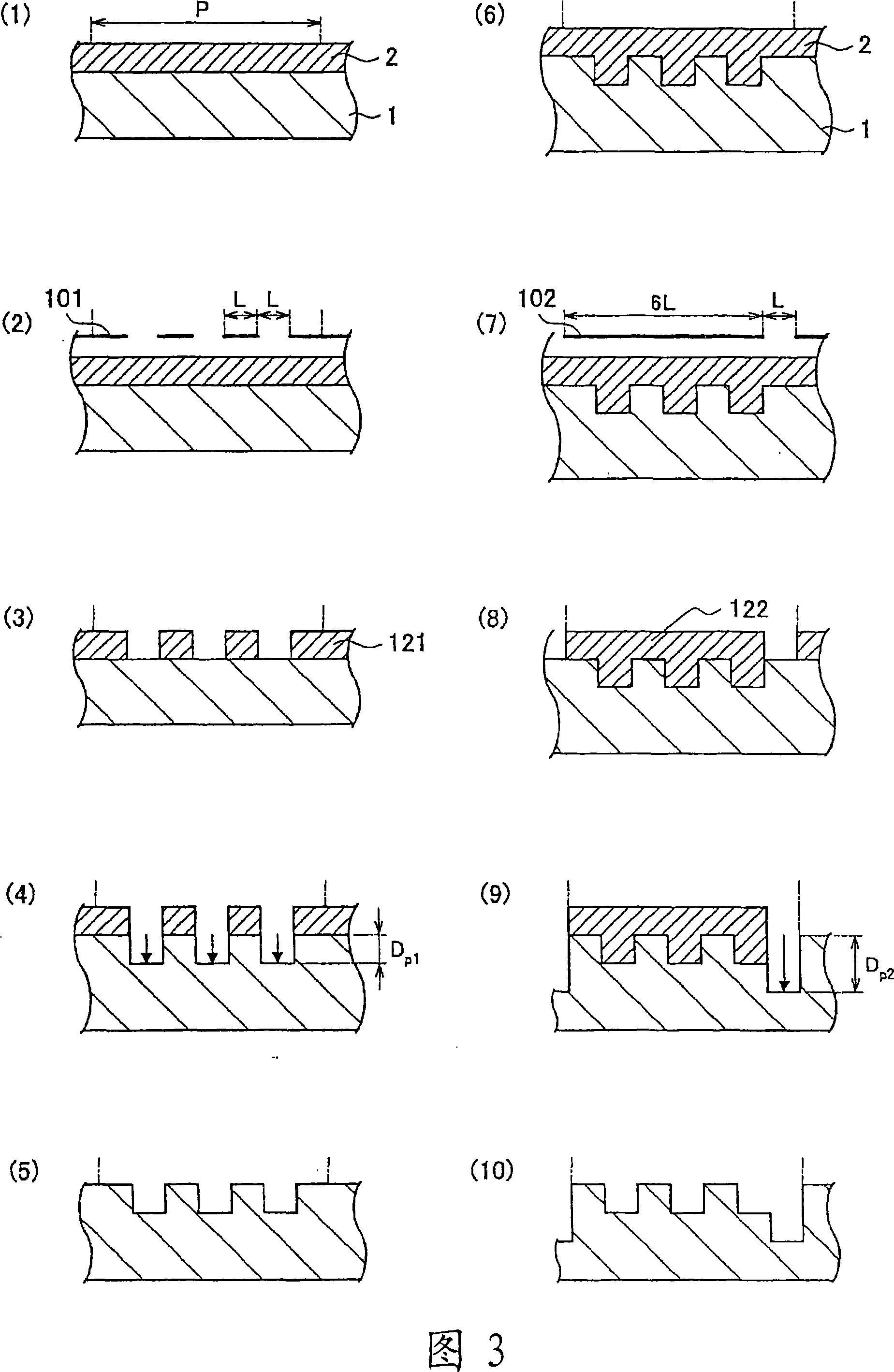 Diffractive optical component making method