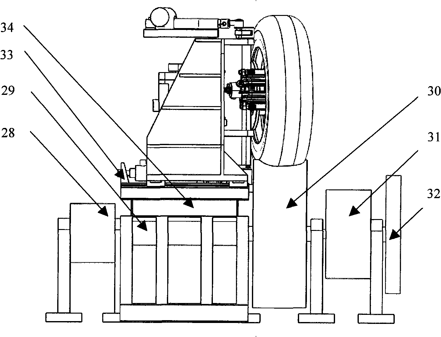 Multifunctional test bed for electric wheel