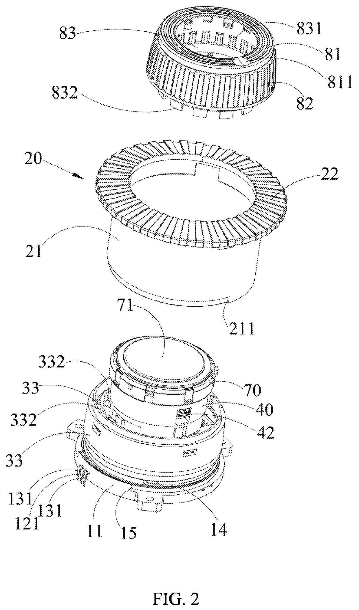 Multifunctional push knob