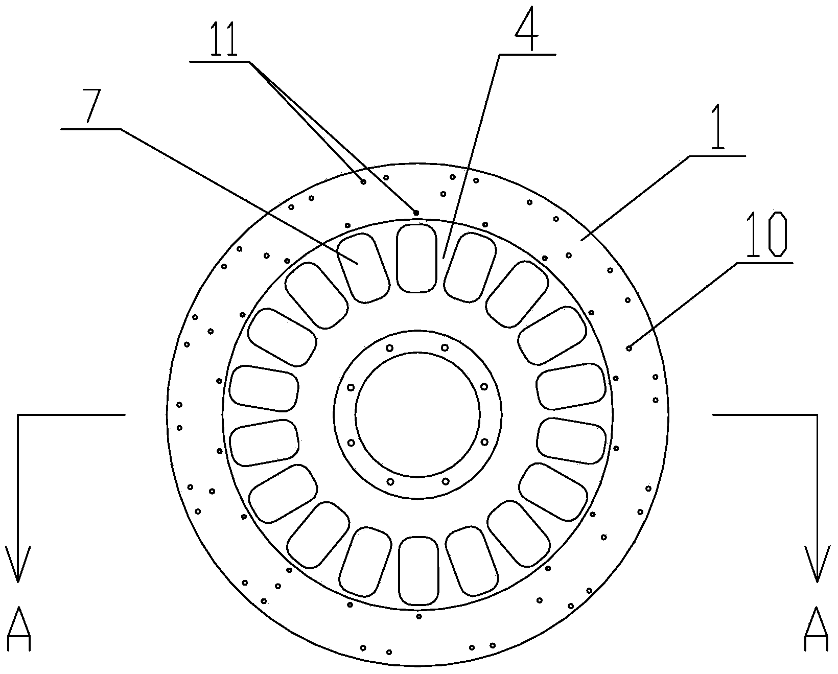 Composite material base for satellite antenna bearing cylinder and preparation method