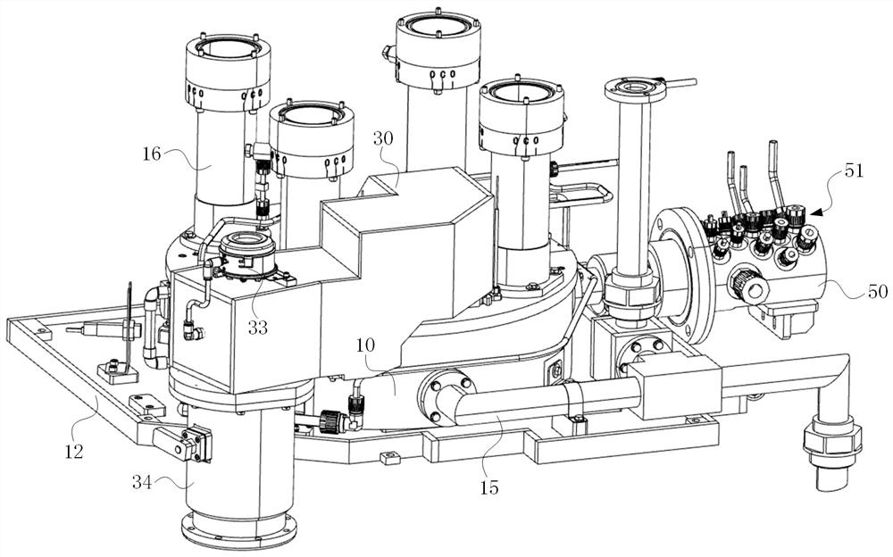 Gas-liquid separation device for multi-station monolithic wafer cleaning machine