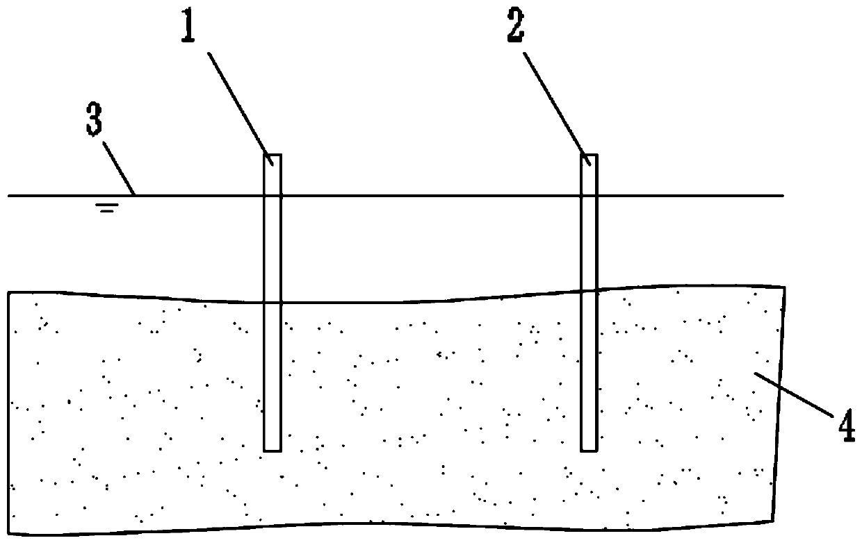 Underwater open caisson neighboring anchor pile positioning method and structure