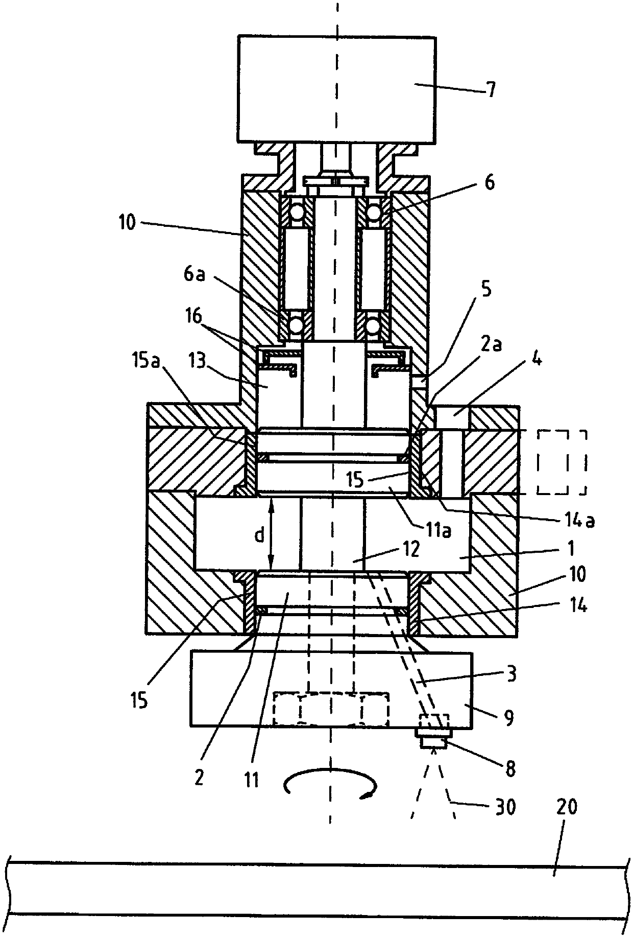 Apparatus for descaling the surface of ingots or rolled products