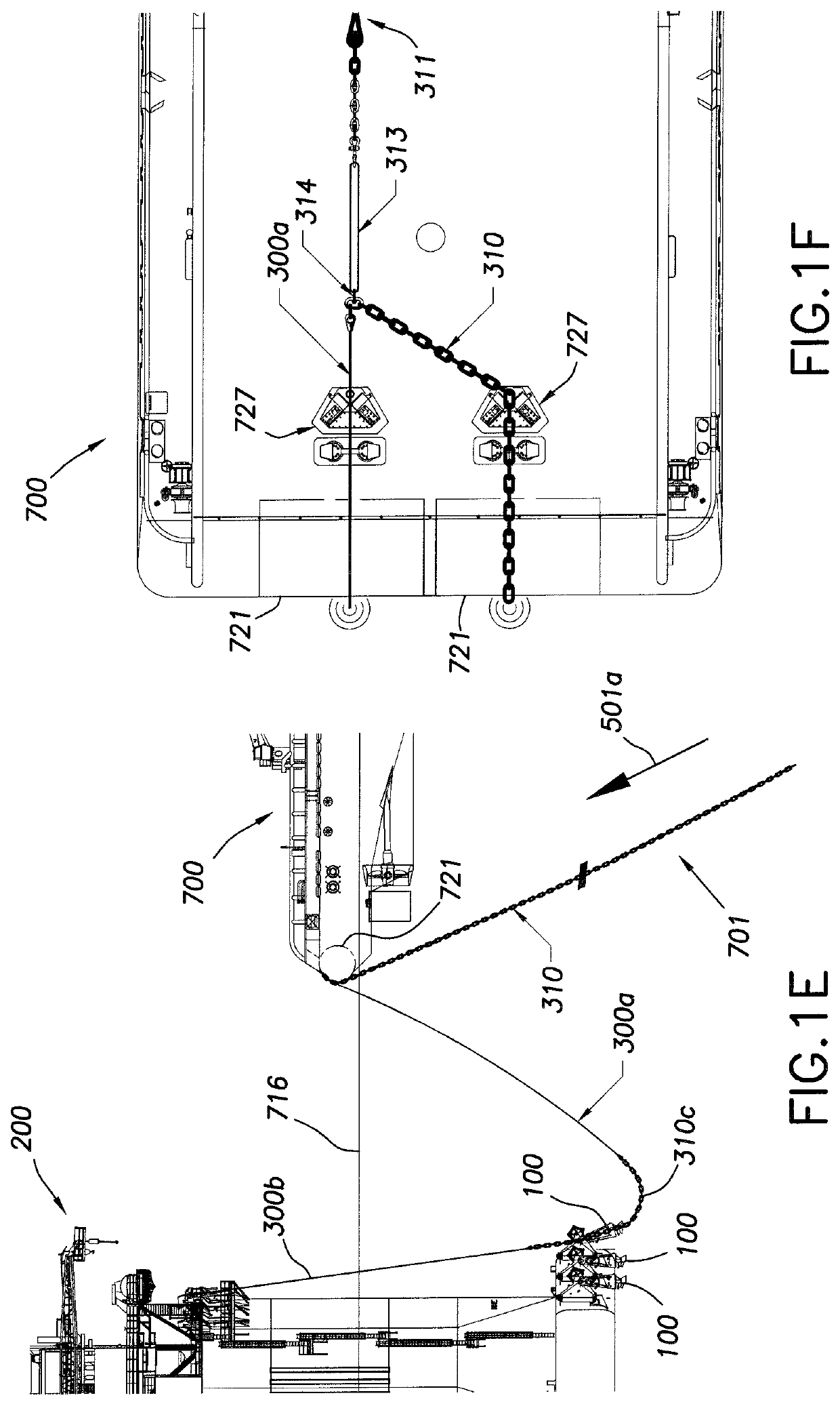 Mooring and tensioning methods, systems, and apparatus