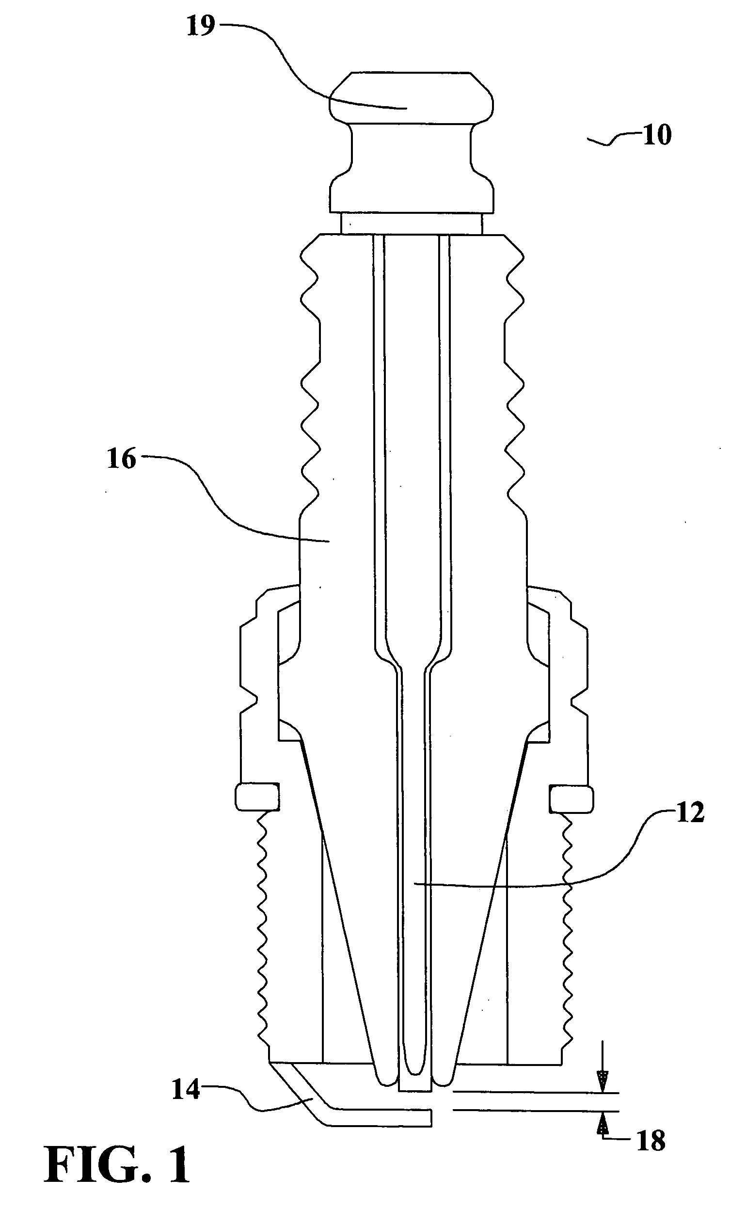 Low cost spark plug manufactured from conductive loaded resin-based materials