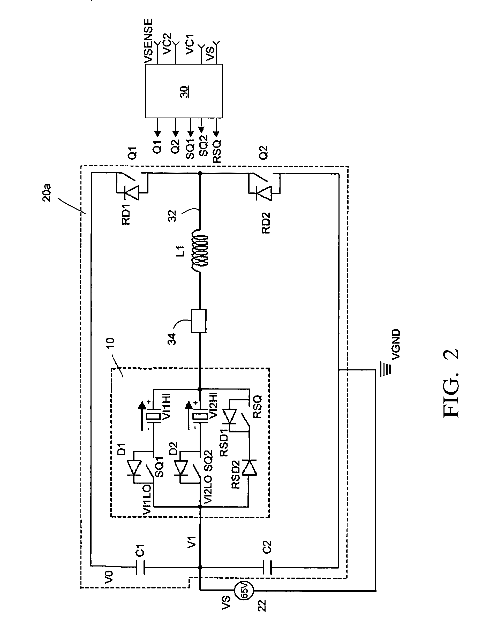 Drive circuit for an injector arrangement and a diagnostic method