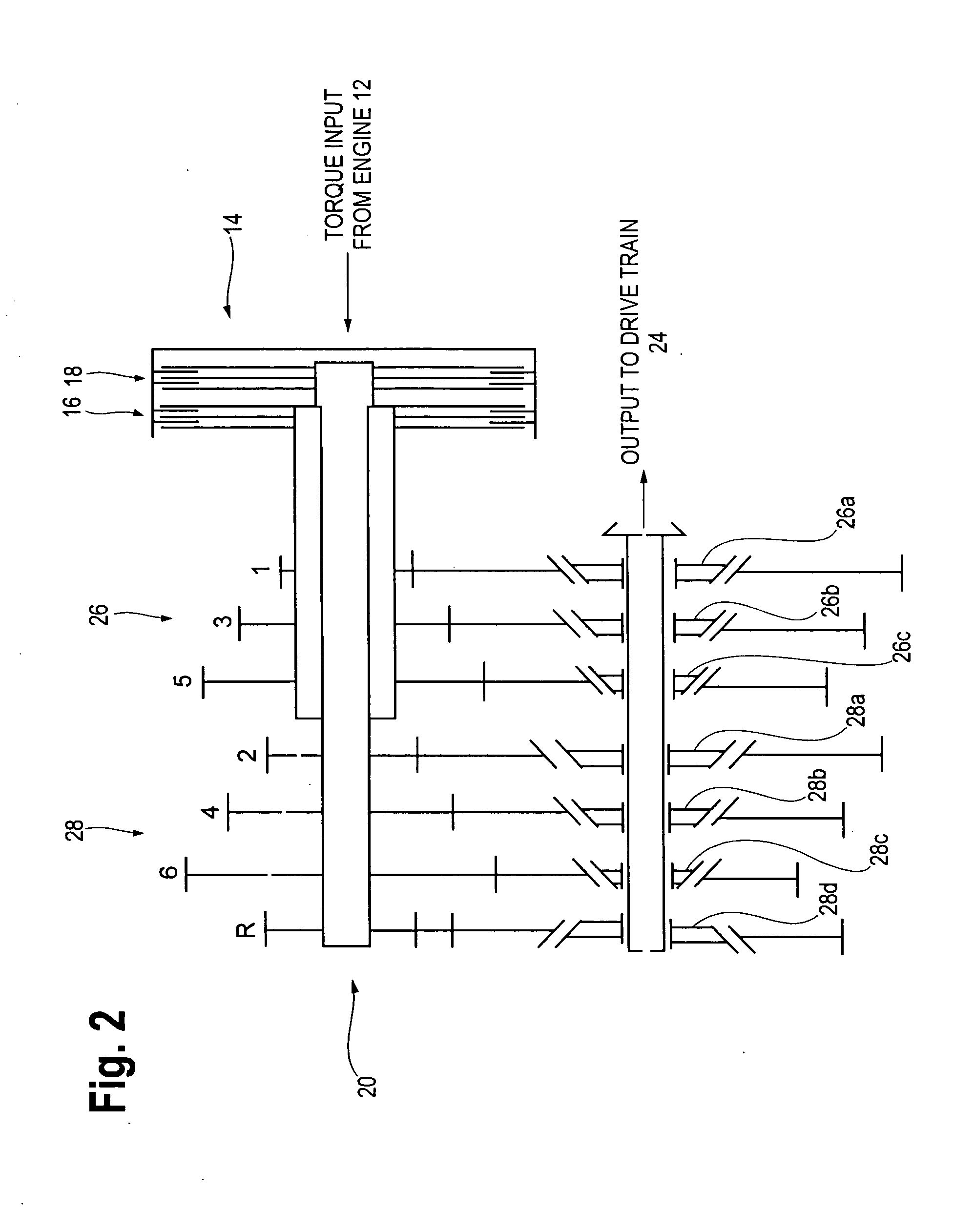 Multi-clutch system with blended output system for powertrain transmissions