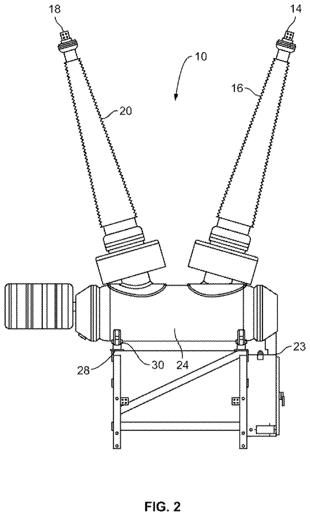 Circuit breaker having internal transient recovery voltage capacitor assembly