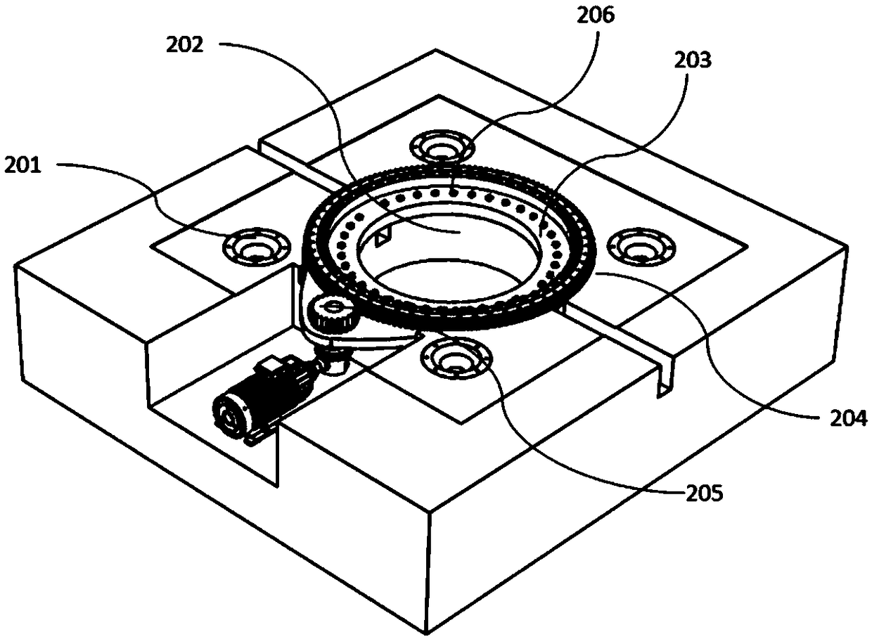 Rotary barrier for automobile crash test