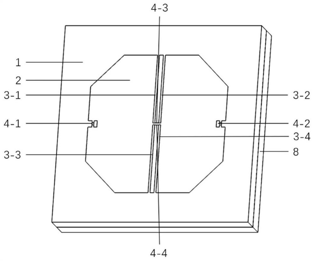 Piezoresistive beam stress concentration micro-pressure sensor chip and preparation method thereof