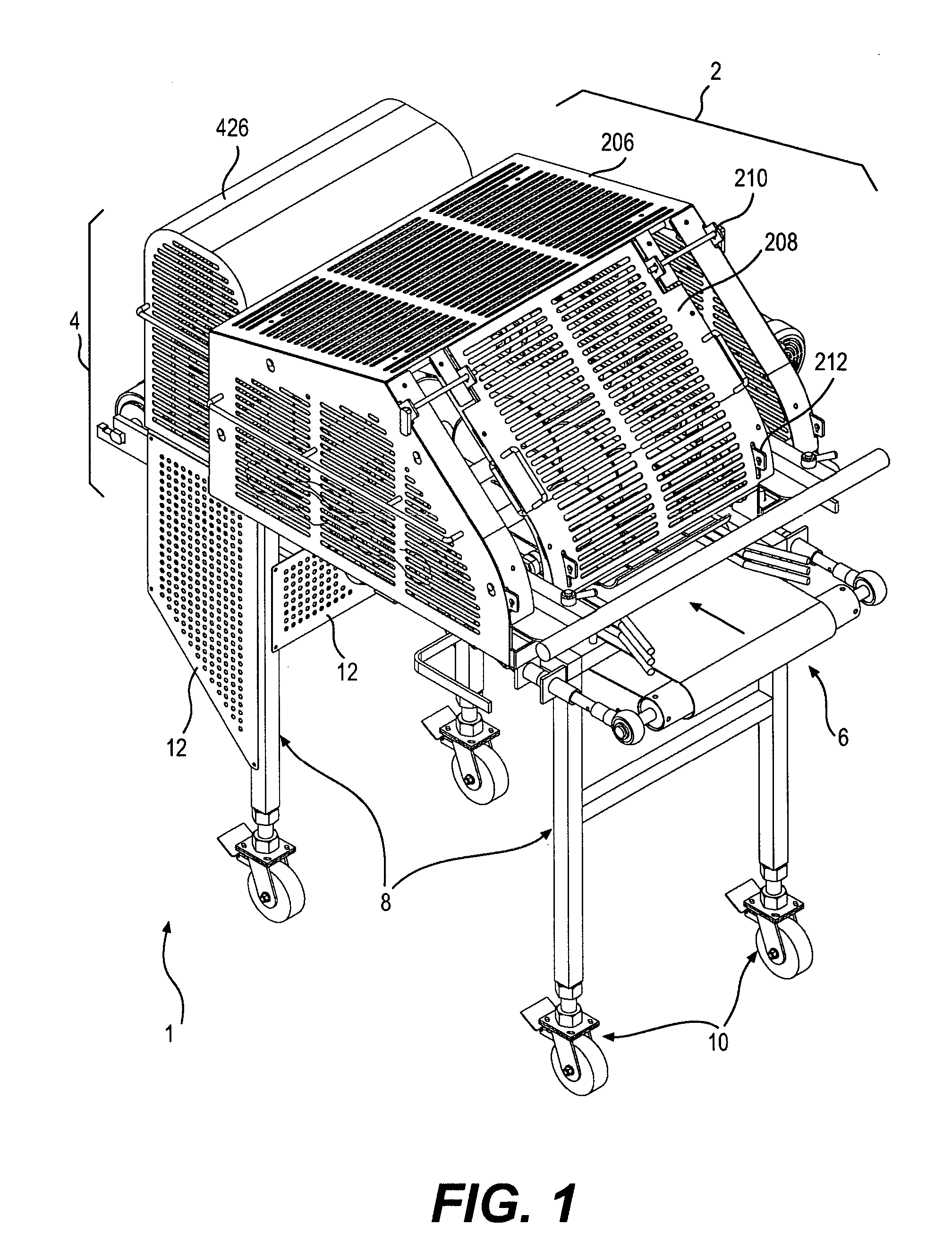 Apparatus for dicing a deformable product