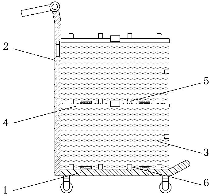 Powder transportation and storage device having good storage effect for processing cemented carbide prepared by powder metallurgy