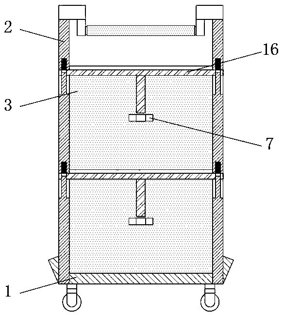 Powder transportation and storage device having good storage effect for processing cemented carbide prepared by powder metallurgy