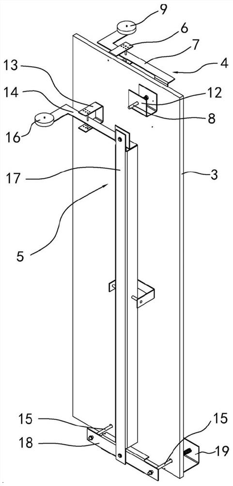 A switch cabinet with an interlocking structure