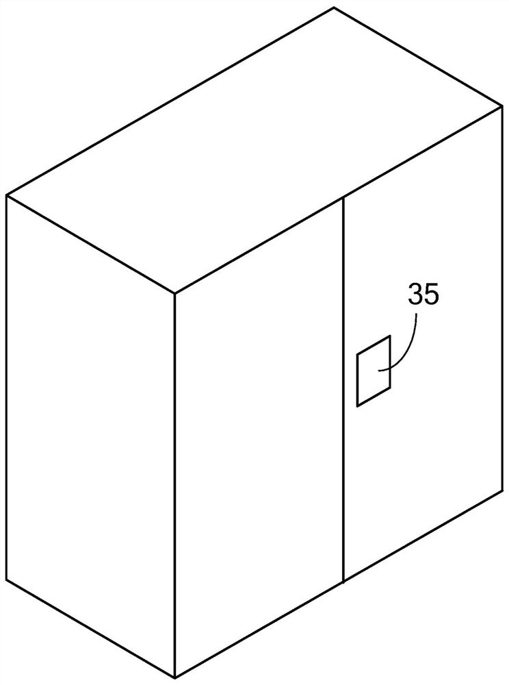 A switch cabinet with an interlocking structure