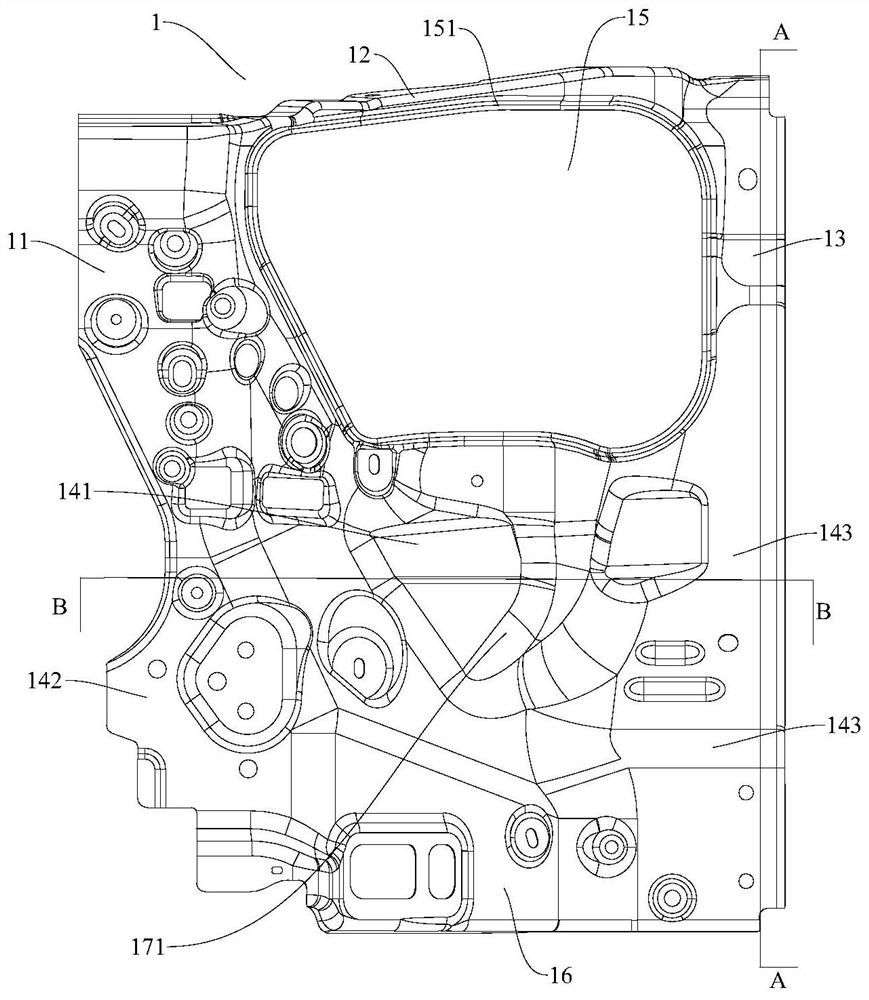 Front combination lamp mounting plate for vehicle and vehicle having same