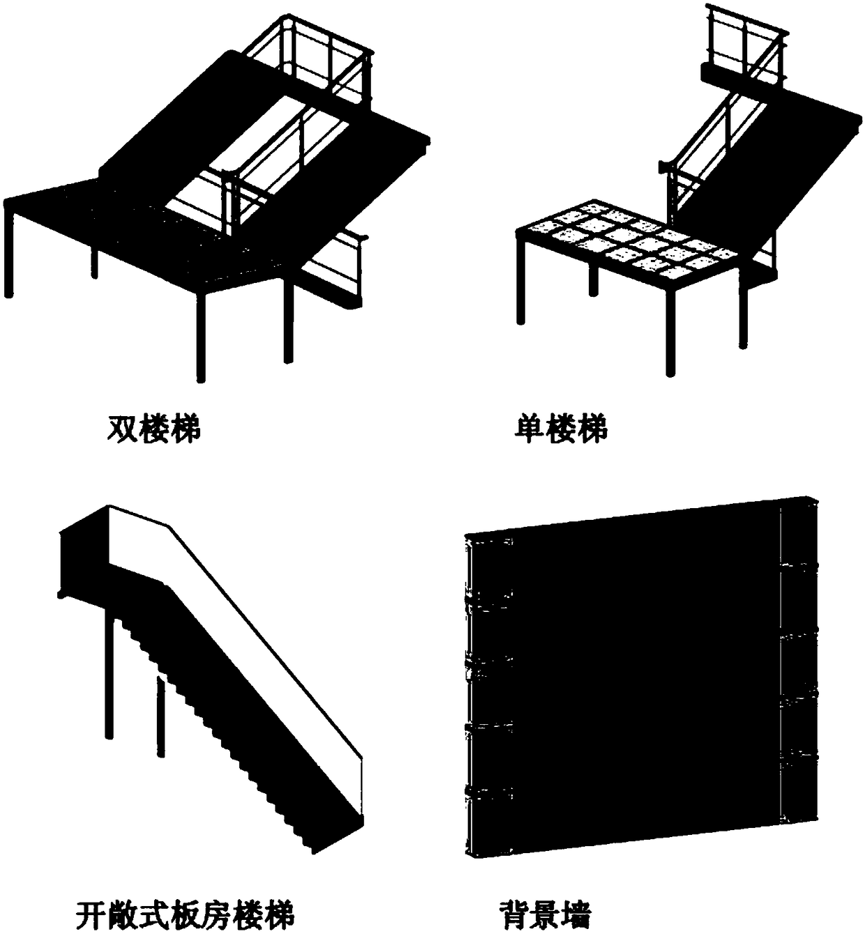 BIM (Building Information Model)-based temporary-building designing and modeling method and system