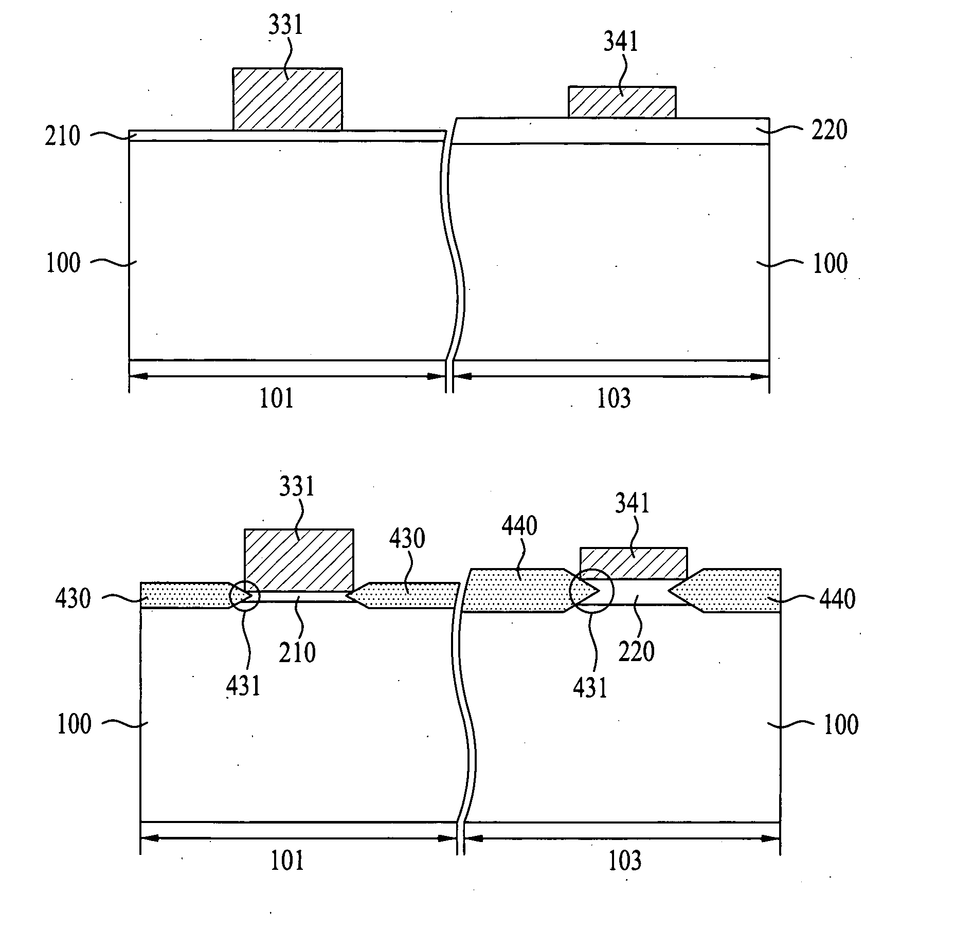 Method of dual bird's beak locos isolation