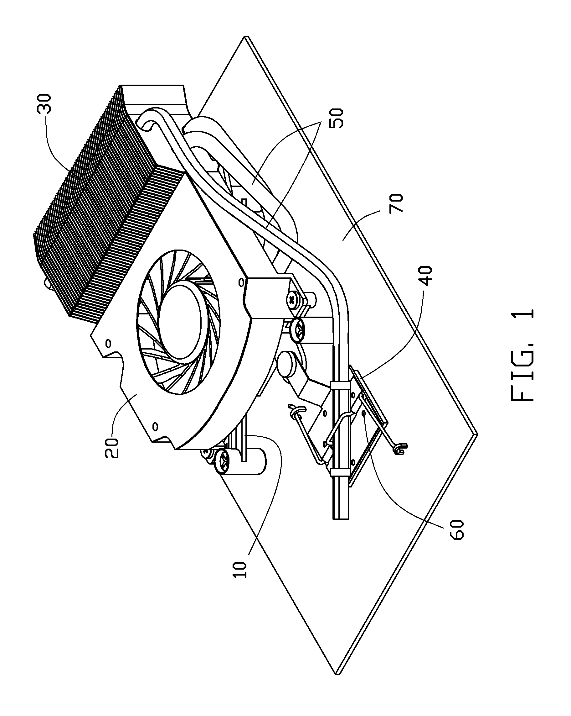 Electronic system and heat dissipation device thereof