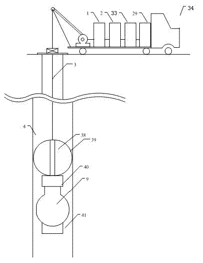 Dynamic laser perforation device capable of penetrating into rock under petroleum well