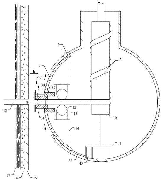 Dynamic laser perforation device capable of penetrating into rock under petroleum well