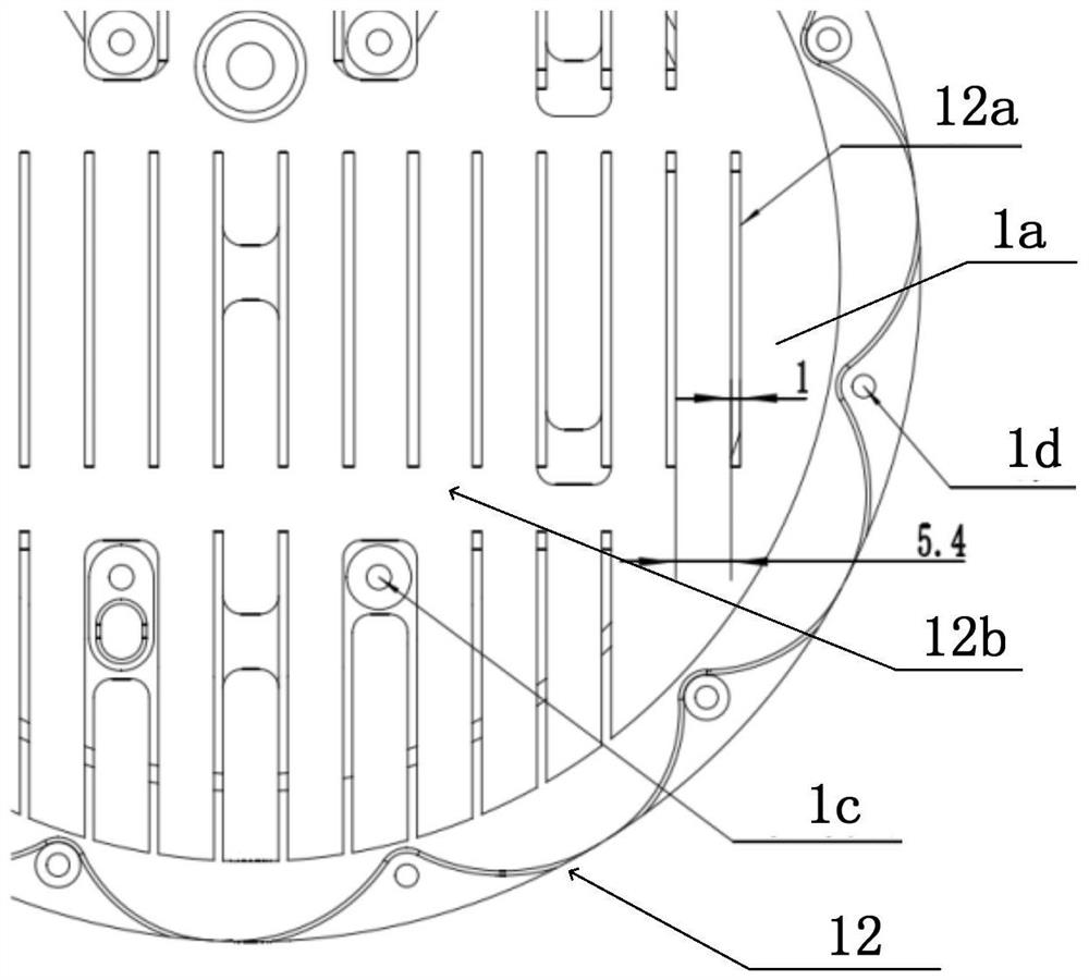 Light source structure of landing lamp for aviation