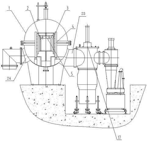 Box-type vacuum and atmosphere medium-frequency induction sintering furnace and using method