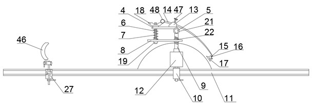 Horizontal position fixing device for renal artery radiofrequency ablation