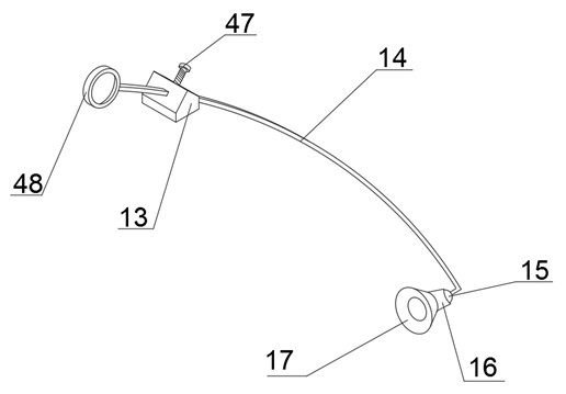 Horizontal position fixing device for renal artery radiofrequency ablation